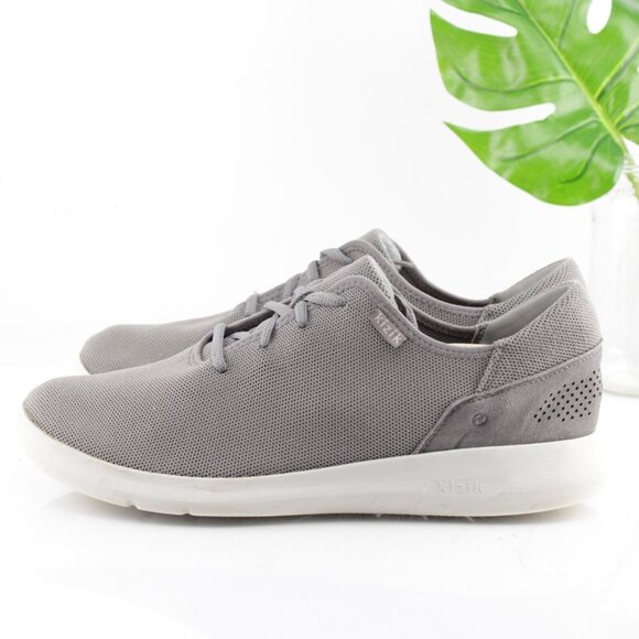 Kizik Mens Madrid Sneaker Size 12 Gray Eco Knit Hands Free Lace Up Casual Shoe - Picture 6 of 14